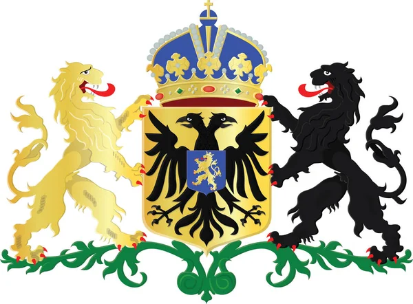Hivatalos Címervektor Illusztráció Holland Regionális Főváros Nijmegen Hollandia — Stock Vector