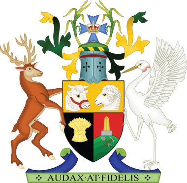 Official current vector coat of arms of the Australian state of QUEENSLAND, AUSTRALIA clipart