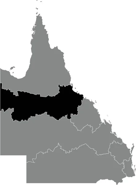 Preto Plano Branco Destaque Mapa Localização Região Norte Dentro Cinza —  Vetores de Stock