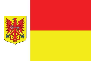 Hollanda bölgesel başkenti APELDOORN, NETHERLANDS 'ın resmi bayrak illüstrasyonu