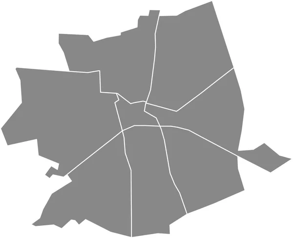 Carte Administrative Vecteur Blanc Plat Gris Apeldoorn Pays Bas Avec — Image vectorielle