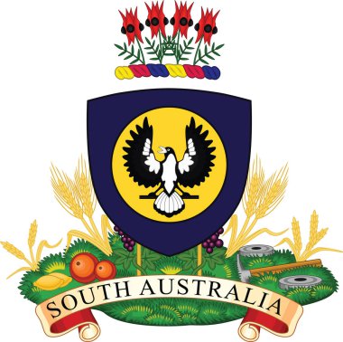 Avustralya 'nın Güney AVUSTRALYA eyaletinin resmi arması
