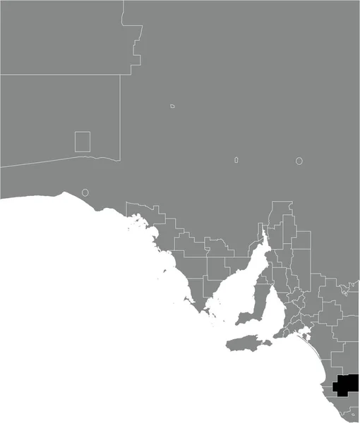 Μαύρο Επίπεδο Κενό Τόνισε Χάρτη Θέση Της Περιοχής Του Συμβουλίου — Διανυσματικό Αρχείο