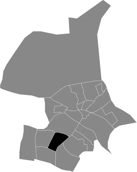 Preto Plano Branco Destaque Mapa Localização Elden District Dentro Cinza —  Vetores de Stock