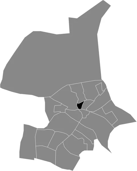 Preto Plano Branco Destaque Mapa Localização Sint Marten Sonsbeek Zuid —  Vetores de Stock