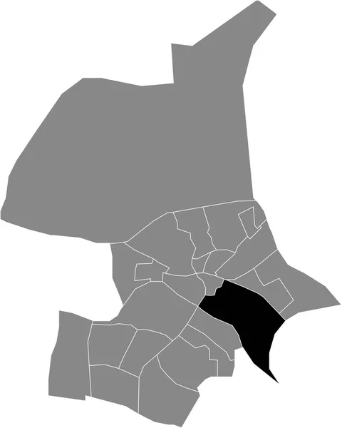 Mappa Dettagliata Arnhemse Broek District All Interno Della Mappa Amministrativa — Vettoriale Stock