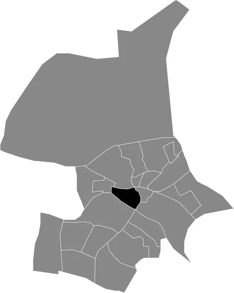 Preto Plano Branco Destaque Mapa Localização Centrum District Dentro Cinza —  Vetores de Stock