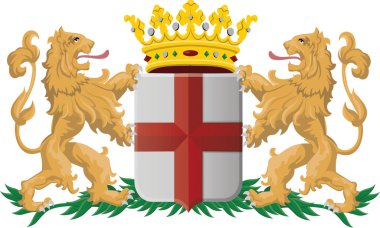 Hollanda bölgesel başkenti AMERSFOORT, NETHERLANDS 'ın resmi arma vektör illüstrasyonu