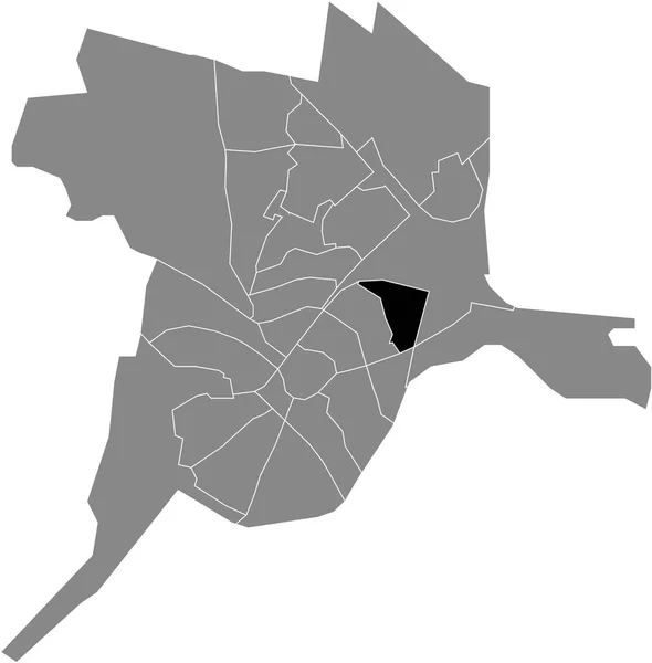 Preto Plano Branco Destaque Mapa Localização Rustenburg District Dentro Cinza — Vetor de Stock