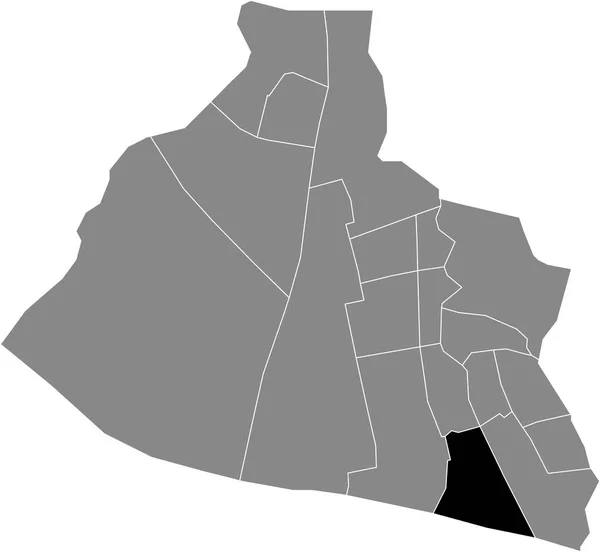 Plano Negro Blanco Resaltado Mapa Ubicación Del Oude Haven District — Vector de stock