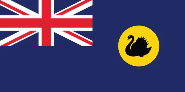Επίσημη Τρέχουσα Διανυσματική Σημαία Της Αυστραλιανής Πολιτείας Western Αυστραλια — Διανυσματικό Αρχείο