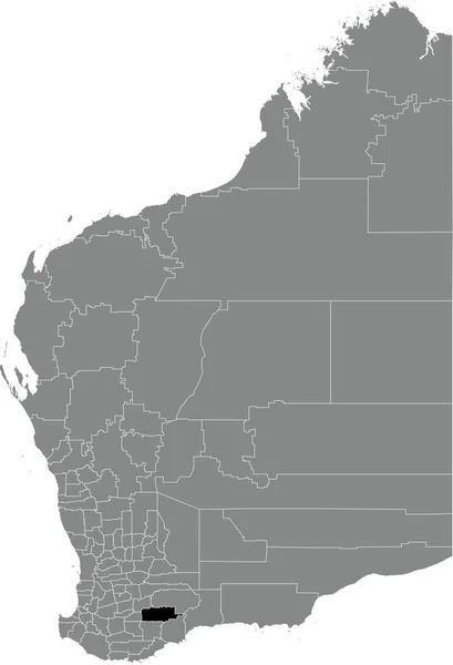 Чорна Плоска Чиста Пляма Виділила Карту Розташування Shire Kent Area — стоковий вектор