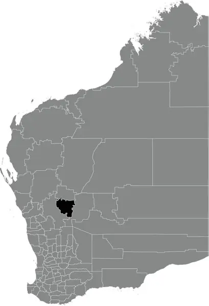 Mapa Ubicación Resaltado Blanco Plano Negro Zona Magnete Shire Mount — Archivo Imágenes Vectoriales