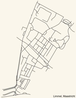 Hollanda 'nın bölgesel başkenti Maastricht, Hollanda' nın LIMMEL NeIGHBORHOOD kentsel yol haritasının ayrıntılı seyir çizgileri