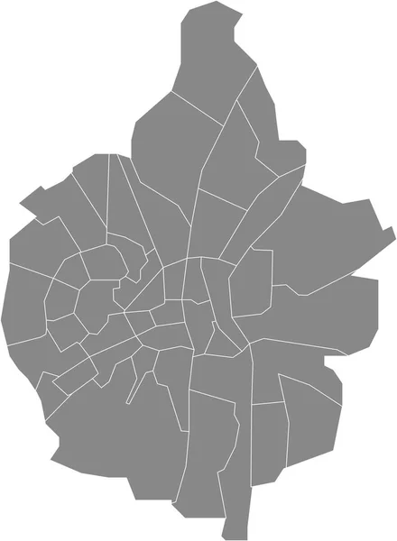 Szürke Lapos Üres Vektor Közigazgatási Térképe Maastricht Hollandia Fehér Határ — Stock Vector