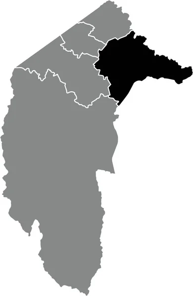 Mapa Ubicación Resaltado Blanco Negro Del Electorado Kurrajong Dentro Del — Vector de stock