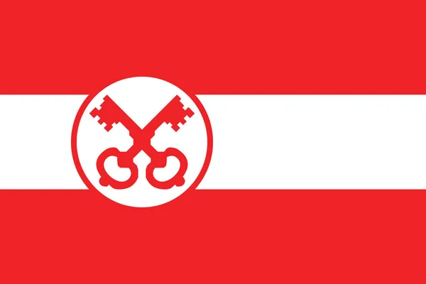 Illustrazione Ufficiale Del Vettore Bandiera Della Capitale Regionale Olandese Leiden — Vettoriale Stock