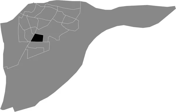 플랫빈 Sterrenburg District 지도의 네덜란드 도르드레흐트 — 스톡 벡터