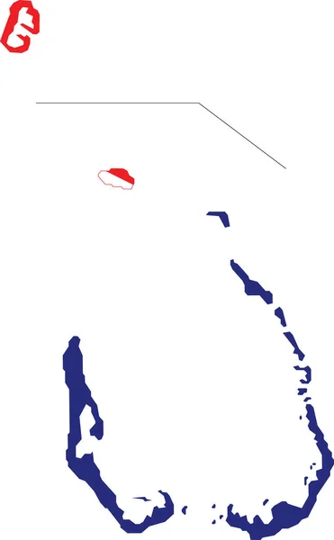 Plattegrond Van Vlaggenstaat Van Het Australische Externe Grondgebied Van Cocos — Stockvector