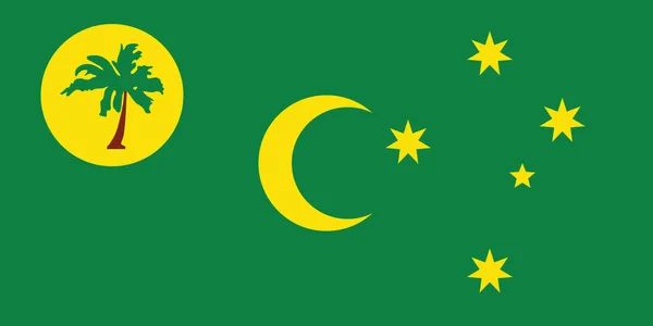 Επίσημη Τρέχουσα Διανυσματική Σημαία Της Αυστραλιανής Εξωτερικής Επικράτειας Του Cocos — Διανυσματικό Αρχείο