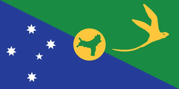 Официальный Векторный Флаг Австралийской Внешней Территории Острова Христмас Австрия — стоковый вектор