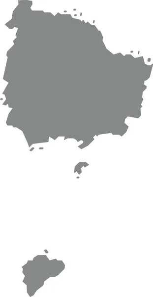 澳大利亚Norfolk岛澳大利亚外部领土灰色平面矢量行政地图 — 图库矢量图片