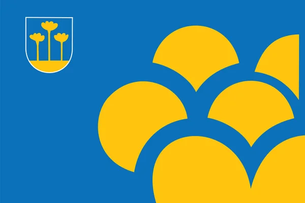 Vektor Bendera Resmi Menggambarkan Ibu Kota Regional Belanda Zoetermeer Netherlands - Stok Vektor
