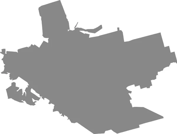 Серый Плоский Векторная Карта Украинской Областной Столицы Запорожье Украина — стоковый вектор