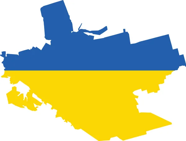 Prosta Płaska Biała Flaga Wektorowa Ukraińskiej Stolicy Regionu Zaporizhzhia Ukraine — Wektor stockowy