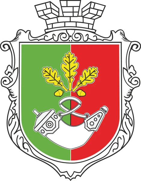 Ilustración Oficial Del Vector Del Escudo Armas Capital Regional Ucraniana — Archivo Imágenes Vectoriales