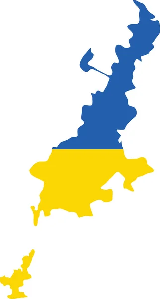 Prosta Płaska Biała Flaga Wektorowa Ukraińskiej Stolicy Regionu Kryvyi Rih — Wektor stockowy