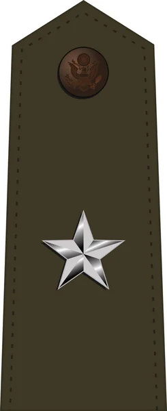 Отметка Плечевой Армейской Площадки Знаков Отличия Brigadier General Армии Сша — стоковый вектор