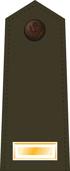 Marca Almohadilla Del Ejército Hombro Para Segundo Rango Insignia Teniente — Vector de stock