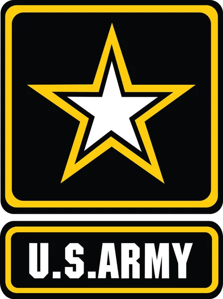 Ilustração Vetorial Logotipo Oficial Núcleo Exército Dos Estados Unidos — Vetor de Stock