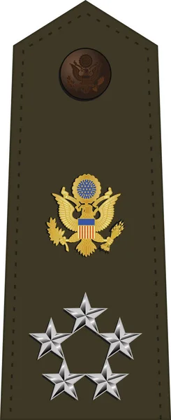 Marque Épaule Pour Grade Insigne Général Armée Dans Armée Des — Image vectorielle