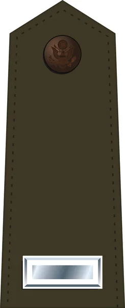 Shoulder Army Pad Mark First Lieutenant Insignia Rank United States — Stock Vector