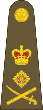 İngiliz ordusundaki GENERAL rütbesi için omuz izi.