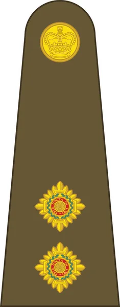 Marca Almohadilla Hombro Para Rango Insignia Teniente Ejército Británico — Vector de stock