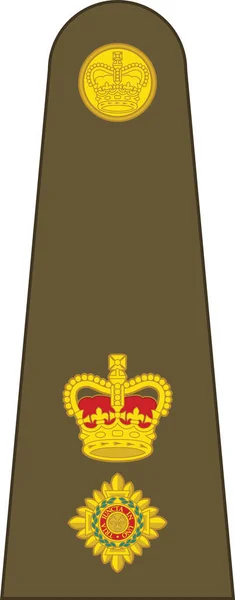 英国陆军陆军中尉军衔的肩垫标志 — 图库矢量图片