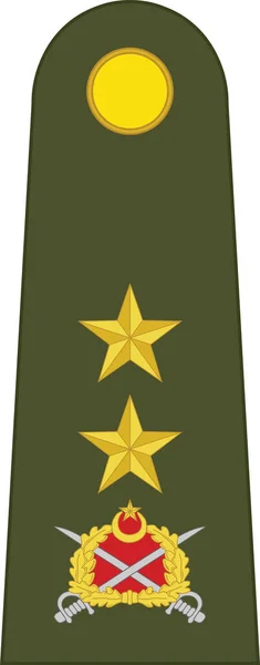 Shoulder Pad Mark Tmgeneral Signia Rank Turkish Land Forces Army — стоковий вектор