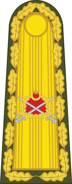 Shoulder Pad Mark Mareal Signia Rank Turkish Land Forces Army — стоковий вектор