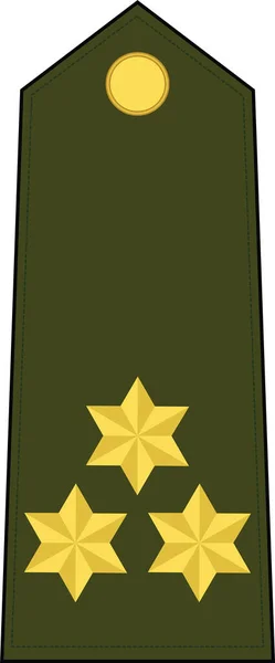 西班牙陆军Captain徽章军衔的肩垫标记 — 图库矢量图片