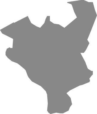 Hollanda 'nın bölgesel başkenti ZWOLLE, NETHERLANDS' ın gri düz boş vektör haritası