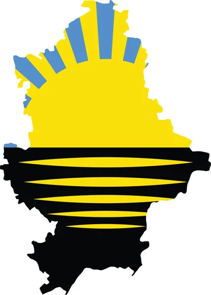 Donetsk Oblast Ukraine Ukrayna Idari Alanının Düz Vektör Haritası — Stok Vektör