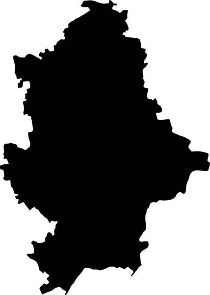 Plano Negro Mapa Vectorial Blanco Zona Administrativa Ucraniana Donetsk Oblast — Vector de stock