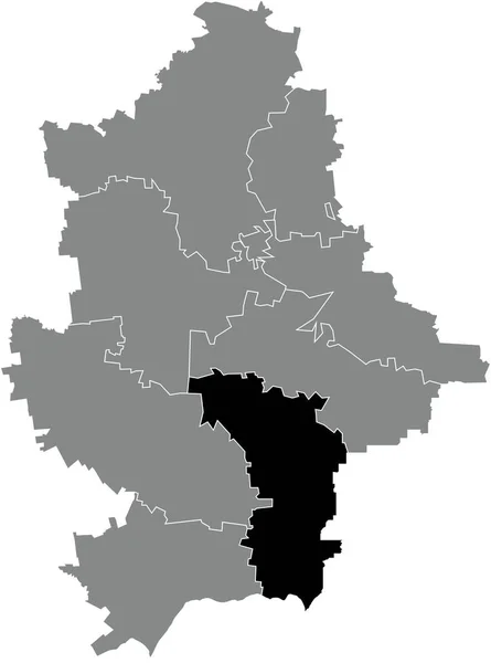 Carte Localisation Raion Kalmiuske Intérieur Des Raions Gris Zone Administrative — Image vectorielle