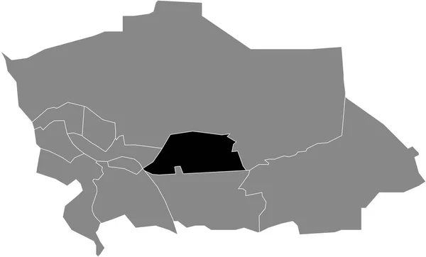Mapa Ubicación Resaltado Blanco Plano Negro Del Distrito Colmschate Noord — Vector de stock