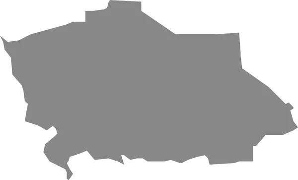 Grå Platt Blank Vektorkarta Över Nederländernas Regionala Huvudstad Deventer Nederländerna — Stock vektor