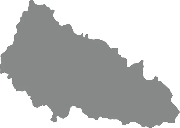 Gray Flat Blank Vector Map Ukrainian Administrative Area Zakarpattia Oblast — Stock Vector