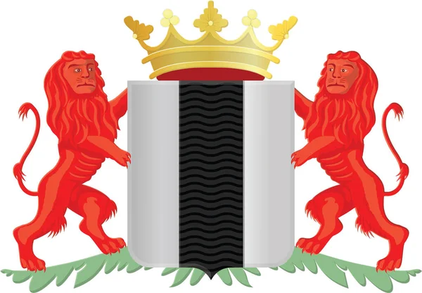 オランダの首都デルフトの紋章ベクトルイラスト オランダ — ストックベクタ